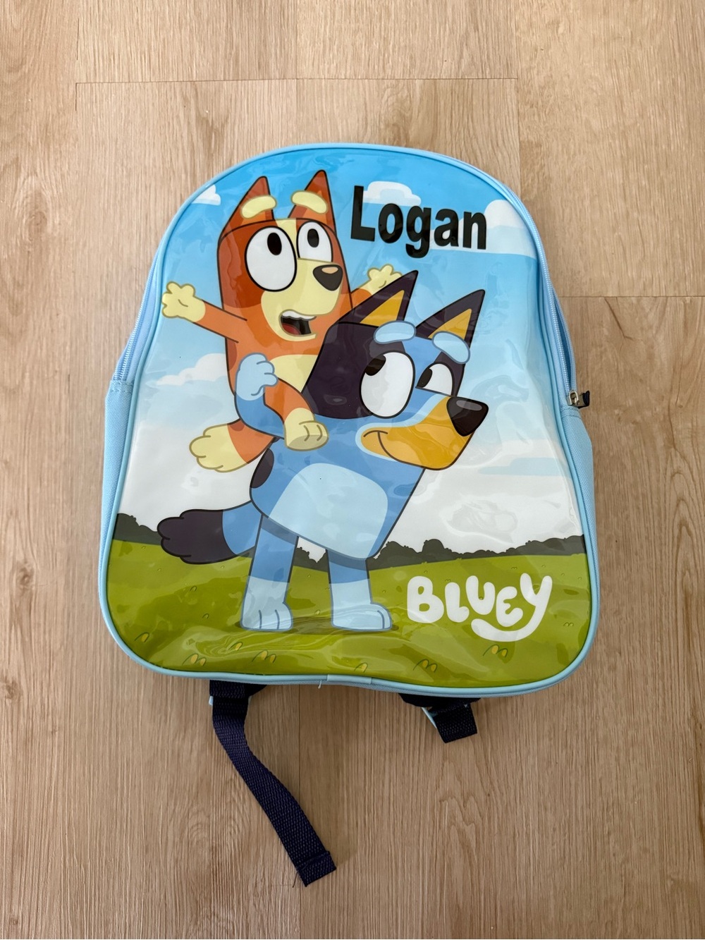 Bluey Backpack with “Logan” in Vinyl